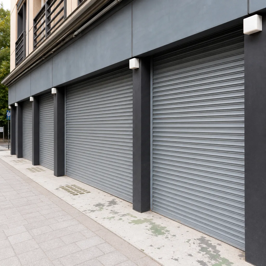 Cierre metálico enrollable instalado en local comercial de Marbella por Persianistas Marbella PRO